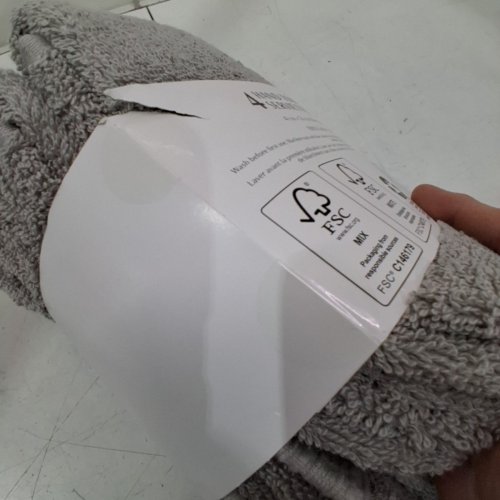 4PK SERENE HOME COLLECTION HAND TOWELS - 16" X 30" - GREY (MODEL: 3414444) image 3