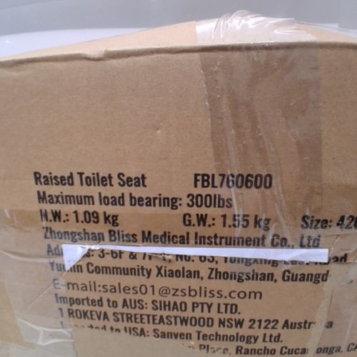 RAISED TOILET SEAT RISER - 4" RAISED - WHITE - (MODEL: FBL760600) image 4