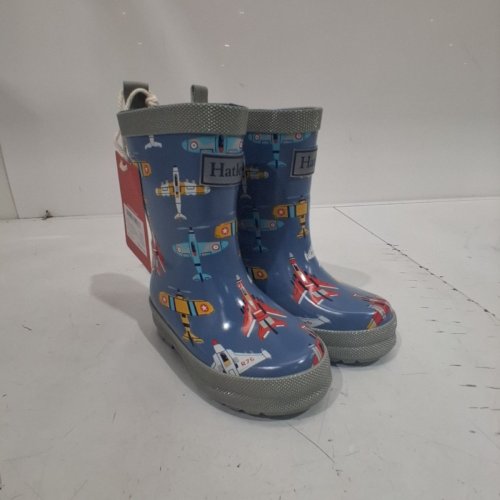 HATLEY AEROPLANE PRINT RAIN BOOTS - 6 - BLUE (STYLE: Y00FPK1366) image 2