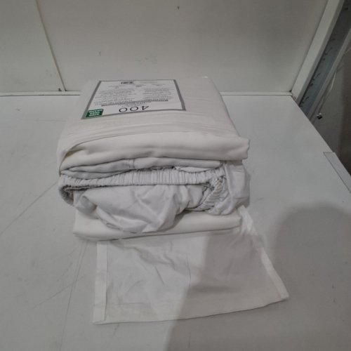 6PC HOTEL SIGNATURE SATEEN EGYPTIAN COTTON 400 THREAD COUNT SHEET SET - KING - WHITE (MODEL: 3412351) image 2