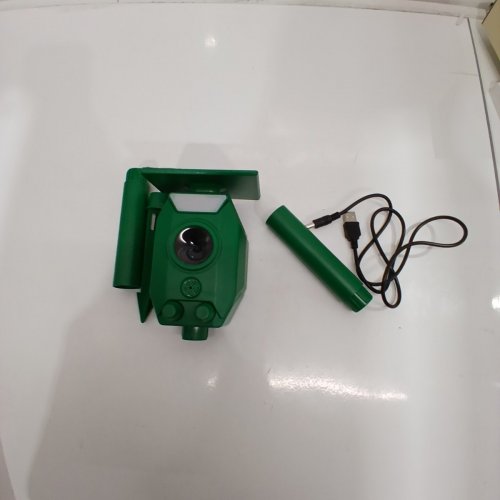 ANIMAL REPELLER ULTRASONIC SOLAR POWER BIRD DOG CAT SKUNK DEER RACCOON REPELLENT - 19" - GREEN image 2