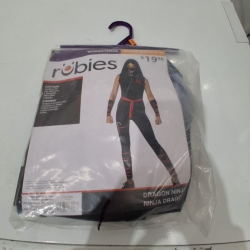 RUBIES HALLOWEEN DRAGON NINJA COSTUME - MEDIUM (8-10) - BLACK / RED (MODEL: 1000480) image 2