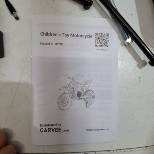 GARVEE P SERIES: 12V KIDS ELECTRIC DIRT BIKE WITH TRAINING WHEELS - 25W DOUBLE MOTOR - REALISTIC THROTTLE AND SPRING SUSPENSION - 66LBS MAX - RED/WHITE (MODEL: 7P5ZP) image 4