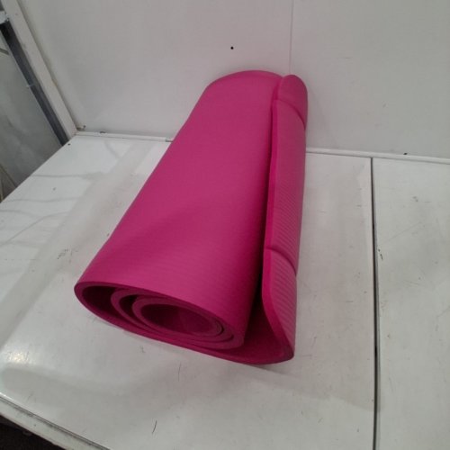 AMAZON BASICS EXTRA THICK EXERCISE YOGA MAT WITH CARRYING STRAP - 1/2" THICK - 24" X 74" - PINK image 2