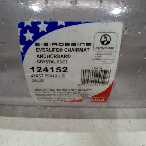 E.S. ROBBINS EVERLIFE CHAIR MAT - 45" X 53" WITH 25" X 12" LIP - CLEAR (ITEM: 124152) image 3