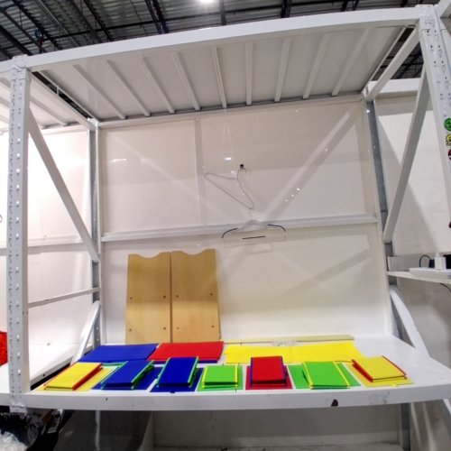 CLASSKIDS' TOY STORAGE ORGANIZER WITH 9-BIN FABRIC STORAGE BOX - MULTICOLOUR (MODEL : CLJWTR-3090) image 2