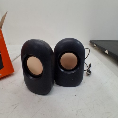 2PK ONN. USB STEREO SPEAKERS - 5FT USB CABLE - BLACK image 2