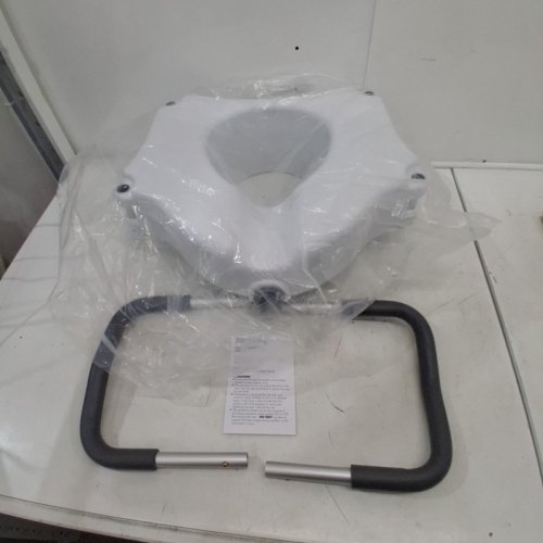 BIOS LIVING RAISED TOILET SEAT WITH HANDLES - 4.5" - WHITE (MODEL: 59013) image 2
