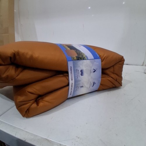 BELOW ZERO 2-IN-1 WEARABLE HOODED OUTDOOR BLANKET WITH CARRY BAG - 54" X 76" - BROWN/TAN (MODEL: 1896292) image 3