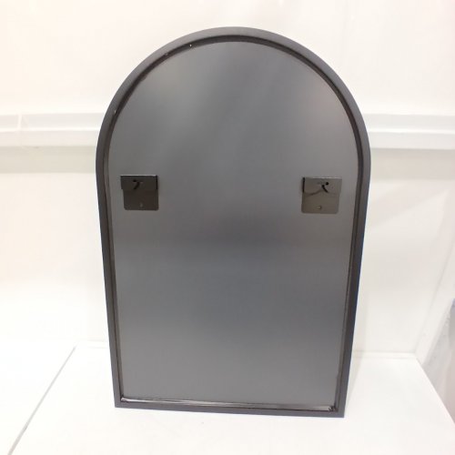 WALL MOUNTED ARCHED WALL MIRROR - 20" X 30" - BLACK - (MODEL: 2030-BK) image 2
