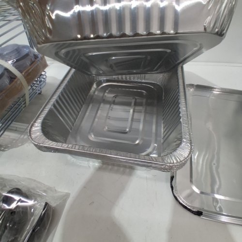 CATERPAX DISPOSABLE BUFFET SET - 6 TRAY - SILVER (ITEM: CP-6T6RFH) image 4