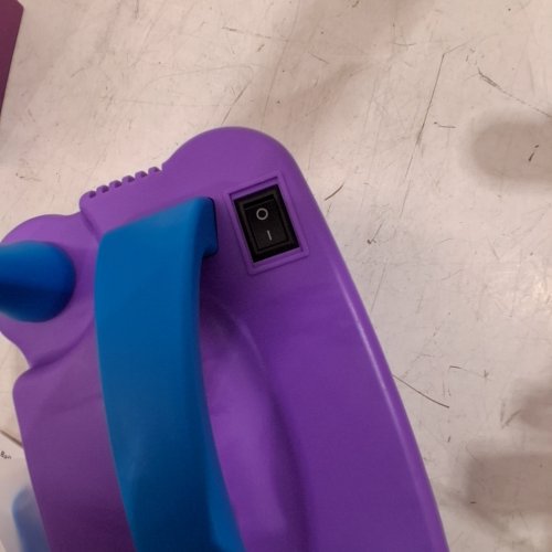 AGPTEK PORTABLE DUAL NOZZLE ELECTRIC AIR BALLOON PUMP - 7" -BLUE/PURPLE - (MODEL:73005) image 2