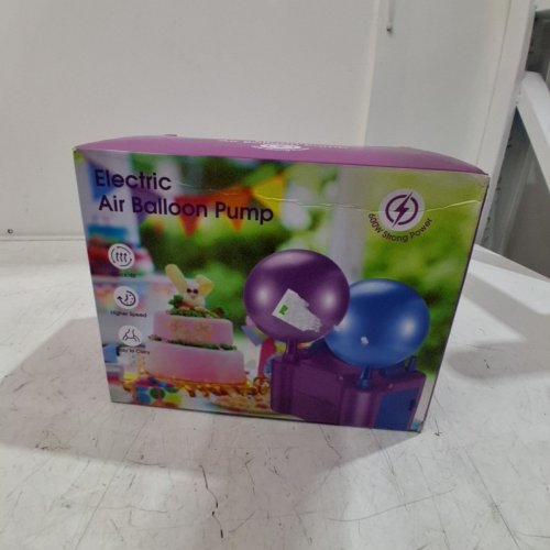 AGPTEK PORTABLE DUAL NOZZLE ELECTRIC AIR BALLOON PUMP - 7" -BLUE/PURPLE - (MODEL:73005) image 4