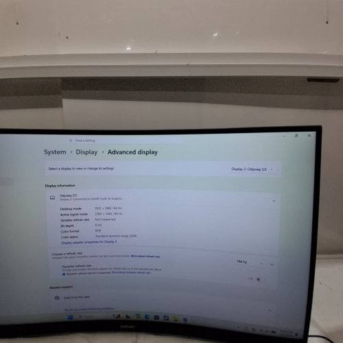 SAMSUNG ODYSSEY G5 CURVED GAMING MONITOR - 32" QHD MONITOR - 165HZ - 1MS (MODEL: LS32CG550ENXZA) image 2