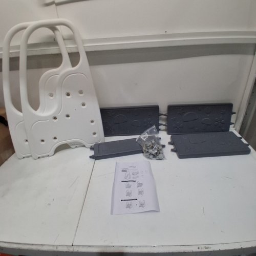 3 STEP TODDLER STAIRS WITH HANDRAILS - 150LB CAP - GREY/WHITE image 2