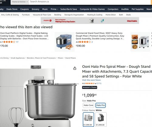 OONI HALO PRO SPIRAL MIXER WITH ATTACHMENTS - 7.3QT CAPACITY - POLAR WHITE (MODEL: UU-P31400) image 2