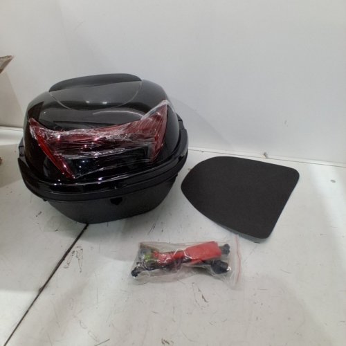 MOTORCYCLE REAR TOP BOX STORAGE CASE - BLACK image 3