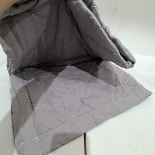 QHOME QUILTED BEDSPREAD - 38" X 56" - GRAY image 3