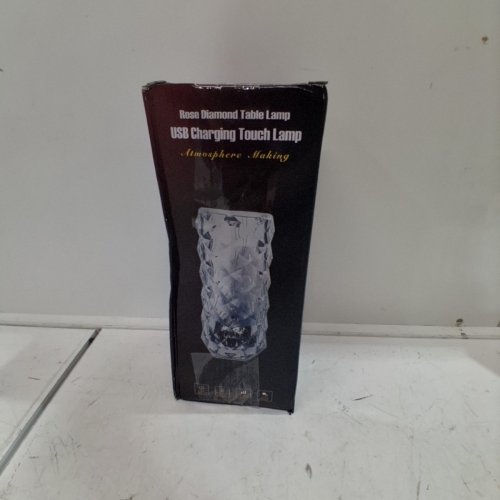 ROSE DIAMOND RECHARGEABLE TOUCH CONTROL RGB LED LAMP WITH REMOTE - 9"H - CLEAR image 5