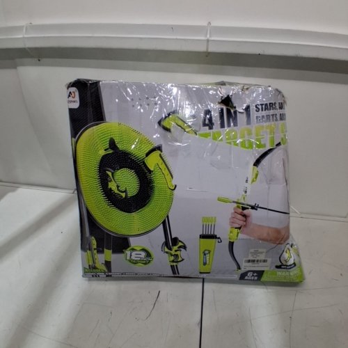 HITISH 4 IN 1 OUTDOOR PLASTIC TARGET PRACTICE GAME WITH BRISTLE TARGET - AXE THROWING/ARCHERY/DARTS/NINJA STAR THROWING - GREEN/BLACK image 4