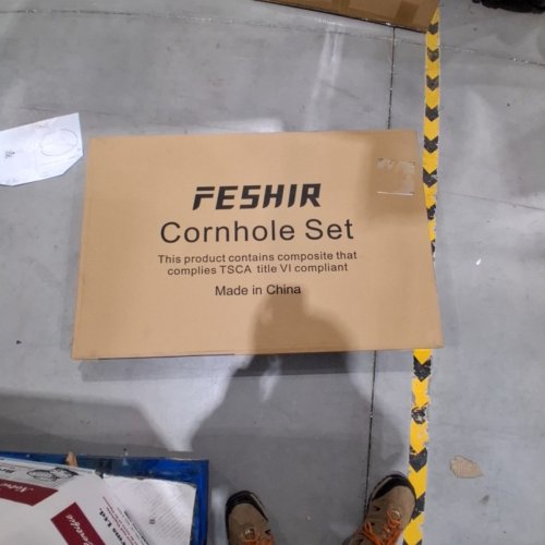 FESHIR CORNHOLE BOARD SET WITH BEAN BAGS AND CARRY CASE - 2FT X 3FT - BLACK/RED (MODEL:CH401) image 2