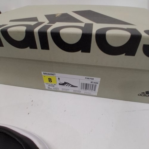MEN'S ADIDAS BREAKNET SNEAKERS - SIZE 8 - BLACK/WHITE - (STYLE: 1962010) image 2
