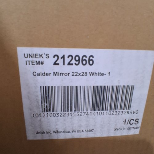 KATE AND LAUREL CALTER BEVELED MIRROR - 22" X 28" - WHITE (MODEL: 212966) image 2