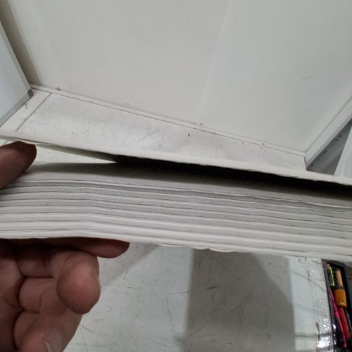 10PK PEEL AND STICK FOAM PLASTIC WALL PANELS - 11" X 23" - WHITE/MARBLE image 3