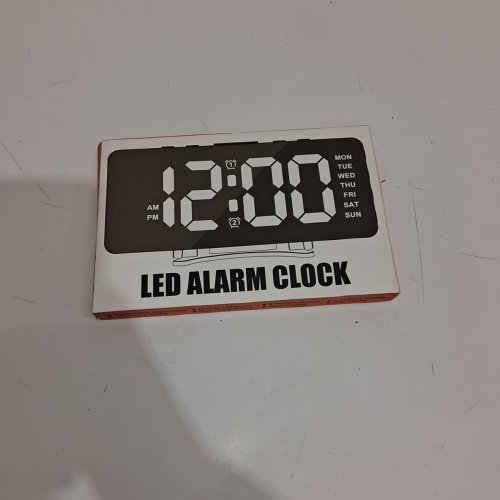 LED DIGITAL ALARM CLOCK - BLACK/MIRROR image 5