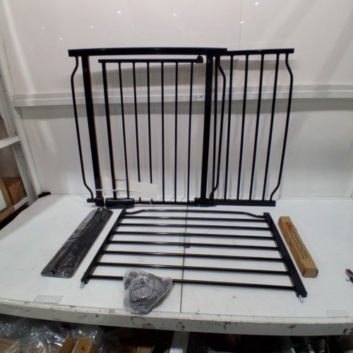 EXTRA WIDE PRESSURE OR HARDWARE MOUNT SAFETY GATE - 57.5"-65.7" WIDE - BLACK (MODEL: W046) image 2