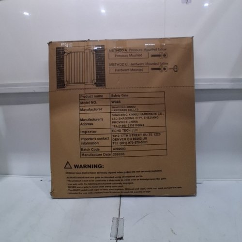 EXTRA WIDE PRESSURE OR HARDWARE MOUNT SAFETY GATE - 57.5"-65.7" WIDE - BLACK (MODEL: W046) image 4
