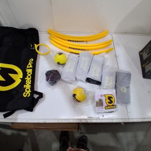 SPIKEBALL PRO KIT TOURNAMENT EDITION WITH STRONGER PLAYING NET NEW BALLS DESINGED TO ADD SPIN, WITH BALL PUMP AND BALL SIZE GAUGE (MODEL: S-PRO-001) image 3