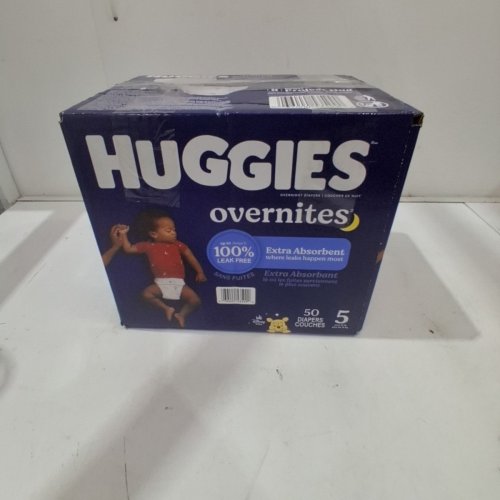 31PK HUGGIES OVERNITES NIGHT-TIME BABY DIAPERS -SIZE 5 image 4