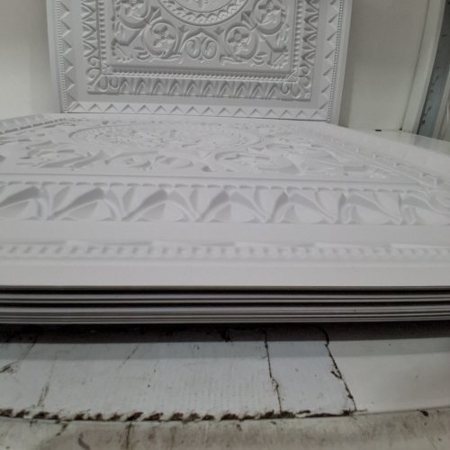 12PK ART3D DECORATIVE DROP CEILING TILES - 48 SQ. FT, 24" X 24" - WHITE image 4