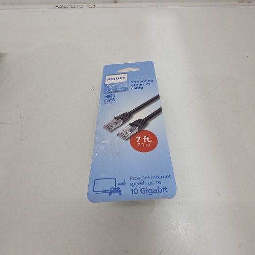 PHILIPS CAT6 ETHERNET CABLE - UP TO 10GBPS - 7FT - BLACK (MODEL: SWR9592B/37) image 3