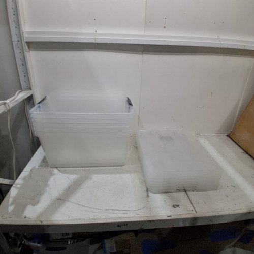 6PK IRIS PLASTIC STORAGE BINS WITH LIDS - 45QT - CLEAR (MODEL: CNCB-55) image 2