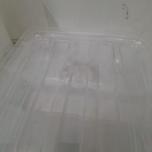 6PK IRIS PLASTIC STORAGE BINS WITH LIDS - 45QT - CLEAR (MODEL: CNCB-55) image 3
