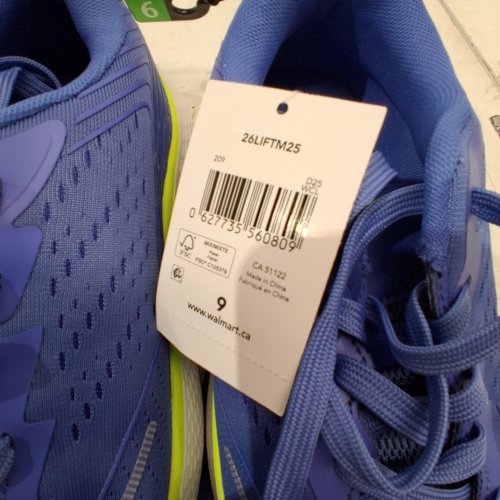 WOMEN'S ATHLETIC WORKS ATHLETIC RUNNING SHOES - SIZE 9 - BLUE/GREEN (STYLE: 26LIFTM25) image 5