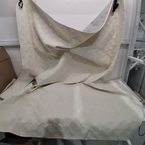 2PC TURQUOIZE WATERPROOF L SHAPE RIGHT CHAISE 3 DEAT SEATER COVER - 22"X 10FT X 6FT - BEIGE image 2