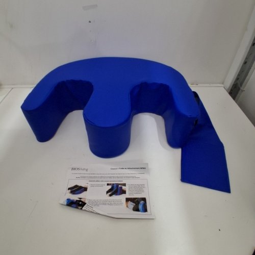 BIOSLIVING U SHAPED TURNING PILLOW - 6" THICK - 14" X 7.5" - BLUE image 2