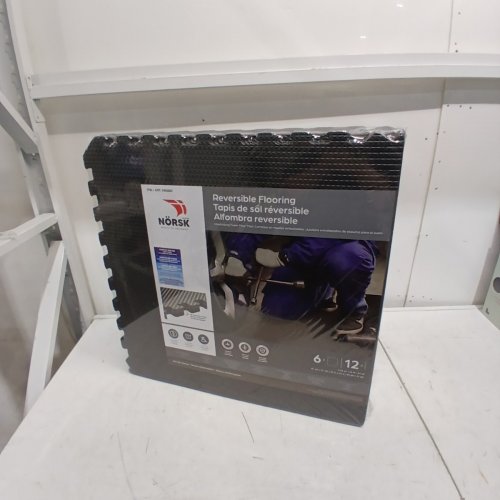 6PK NORSK REVERSIBLE FOAM FLOORING - 24" X 24" - 24SQ.FT - GREY/BLACK (MODEL: 1900505) image 3