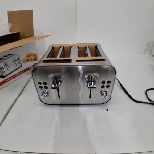 T-FAL ELEMENT TOASTER - 4 SLOT - SILVER - (MODEL: T45-B) image 3