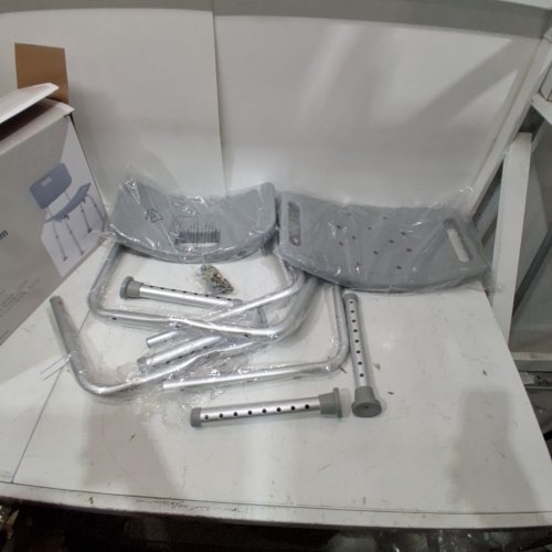 MEDLINE GUARDIAN DELUXE ALUMINUM BATH CHAIR SHOW BENCH WITH BACK image 2