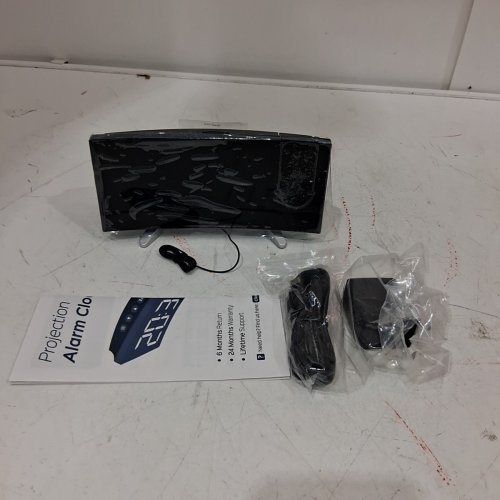 LED PROJECTION ALARM CLOCK - 3 BRIGHTNESS LEVELS, USB CHARGER - 5" image 3