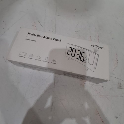 LED PROJECTION ALARM CLOCK - 3 BRIGHTNESS LEVELS, USB CHARGER - 5" image 5