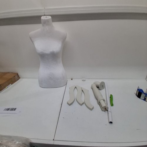 MEETINGHOME DRESS FORM MANNEQUIN - 58" - 67" - WHITE/BEIGE - (MODEL: MQ-FL2104-WHITE) image 2