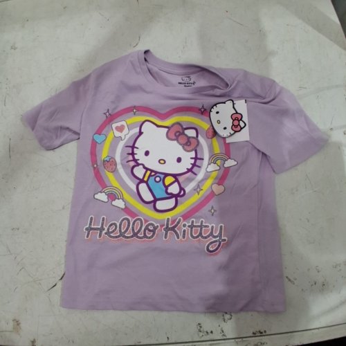 GIRL'S SANRIO HELLO KITTY SHORT SLEEVE T-SHIRT - MEDIUM (7-8) - PURPLE image 2