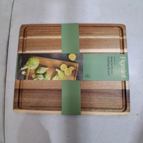 FIGMINT REVERSIBLE ACACIA WOOD CUTTING BOARD - 12" X 15" - BROWN (MODEL: 070-08-0207) image 2