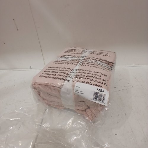 UGG PLUSH FLANNEL FLEECE THROW BLANKET - 50" X 50" - QUARTZ PINK image 2