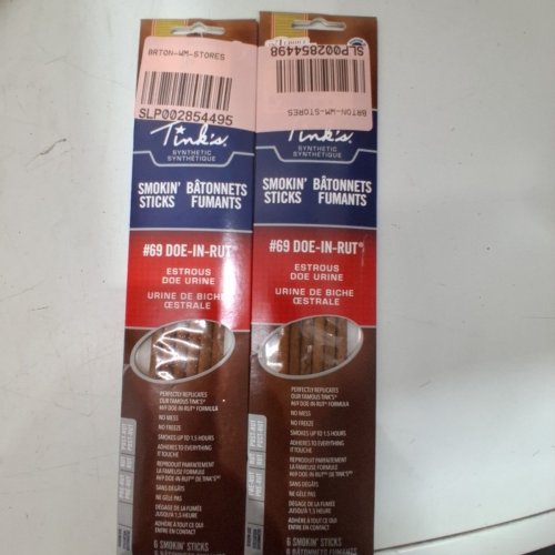 2(6PK) TINKS #69 DOE IN RUT SMOKIN STICKS SYNTHETIC DOE URINE image 2